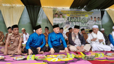 Peringatan Isra Mi'raj Nabi Muhammad SAW di Dusun Lubuk Beringin, Kecamatan Bathin III Ulu, Selasa (27/1/2026).