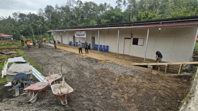 Hunian bagi korban bencana di Tanah Datar. (Prokopim)