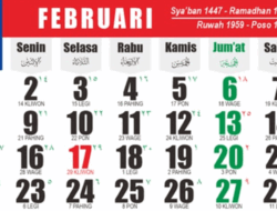 Ingat, Ada Libur Panjang Pekan Depan, Buka Kalender Februari 2026
