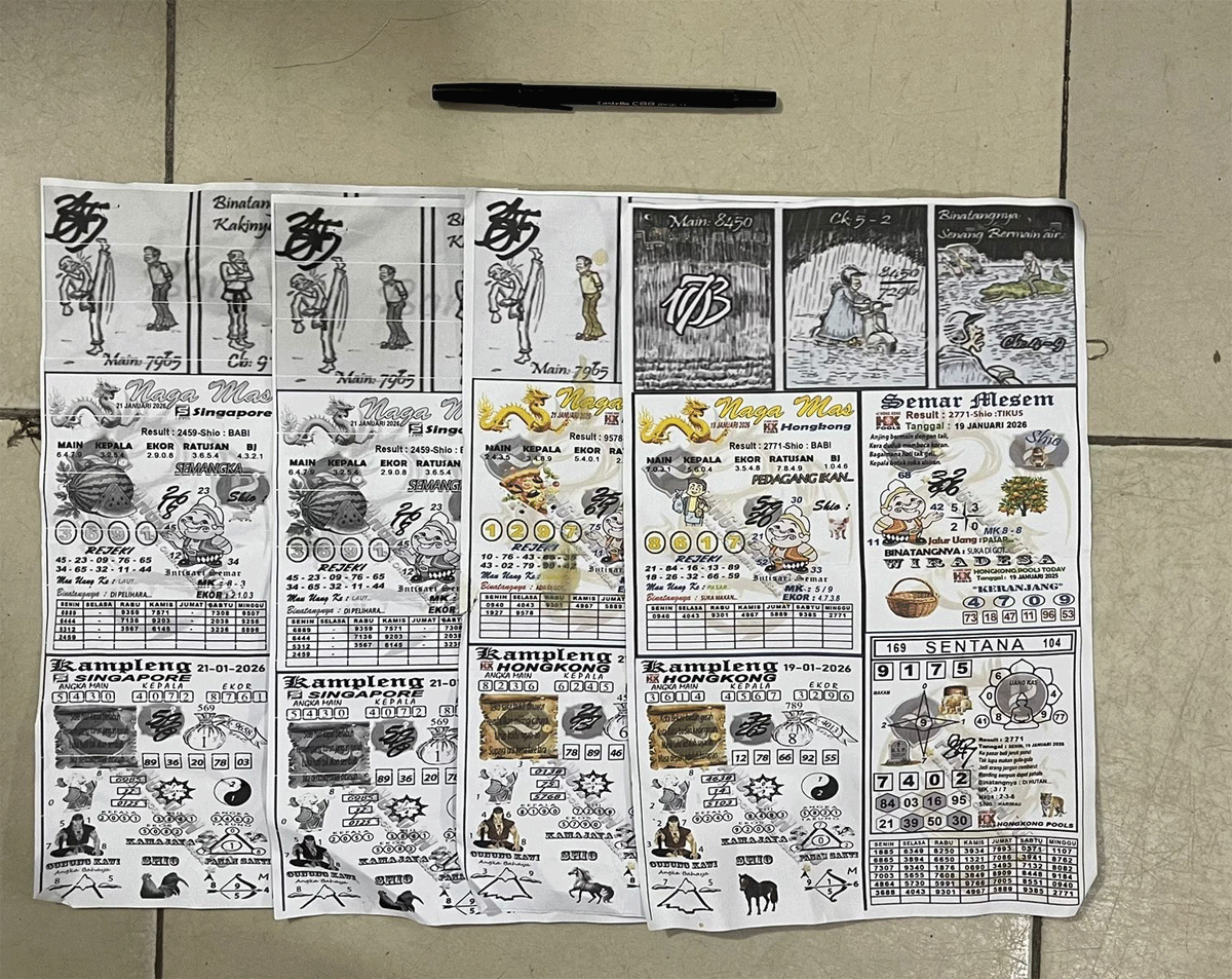 Barang bukti yang diamankan polisi.