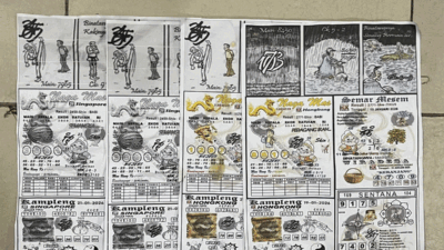 Barang bukti togel hongkong yang diamankan polisi