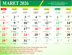 Kalender Maret 2026 Penuh Tanggal Merah Merona, Ini Jadwal Cuti Bersama