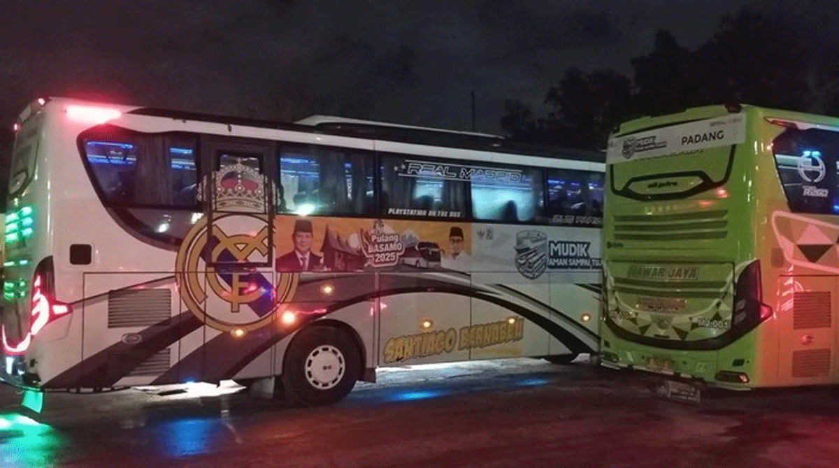 Bus mudik gratis ke Sumbar 2025. (detikcom)