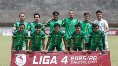 Pemain PSPP di Liga 4 Sumbar. (kominfo)
