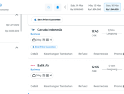 Segini Harga Tiket Pesawat Jakarta-Padang Dua Hari Jelang Lebaran