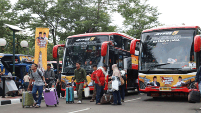 Bus pulang basamo diberangkatkan dari Jakarta.