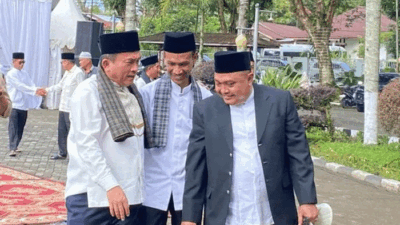 Wakil Bupati Solok Selatan H. Yulian Efi, Ketua DPRD Martius dan Kepala Kantor Kementerian Agama, Fitriyoni.