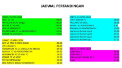 Jadwal pertandingan