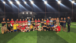 Foto bersama usai pertandingan mini coccer