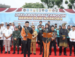 Apel Kesiapan Satgas Anti Narkoba Digelar di Halaman Kantor Gubernur Riau