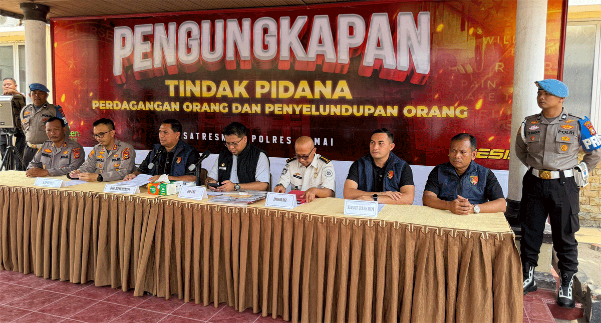 Jumpa pers di Polres Dumai