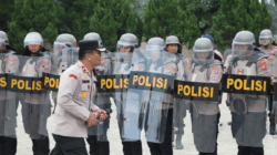 Personel Polres Sergai latihan