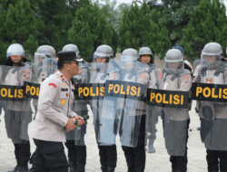 Jajaran Polres Sergai Gelar Latihan Sispam Kota, Persiapan Potensi Guantibmas