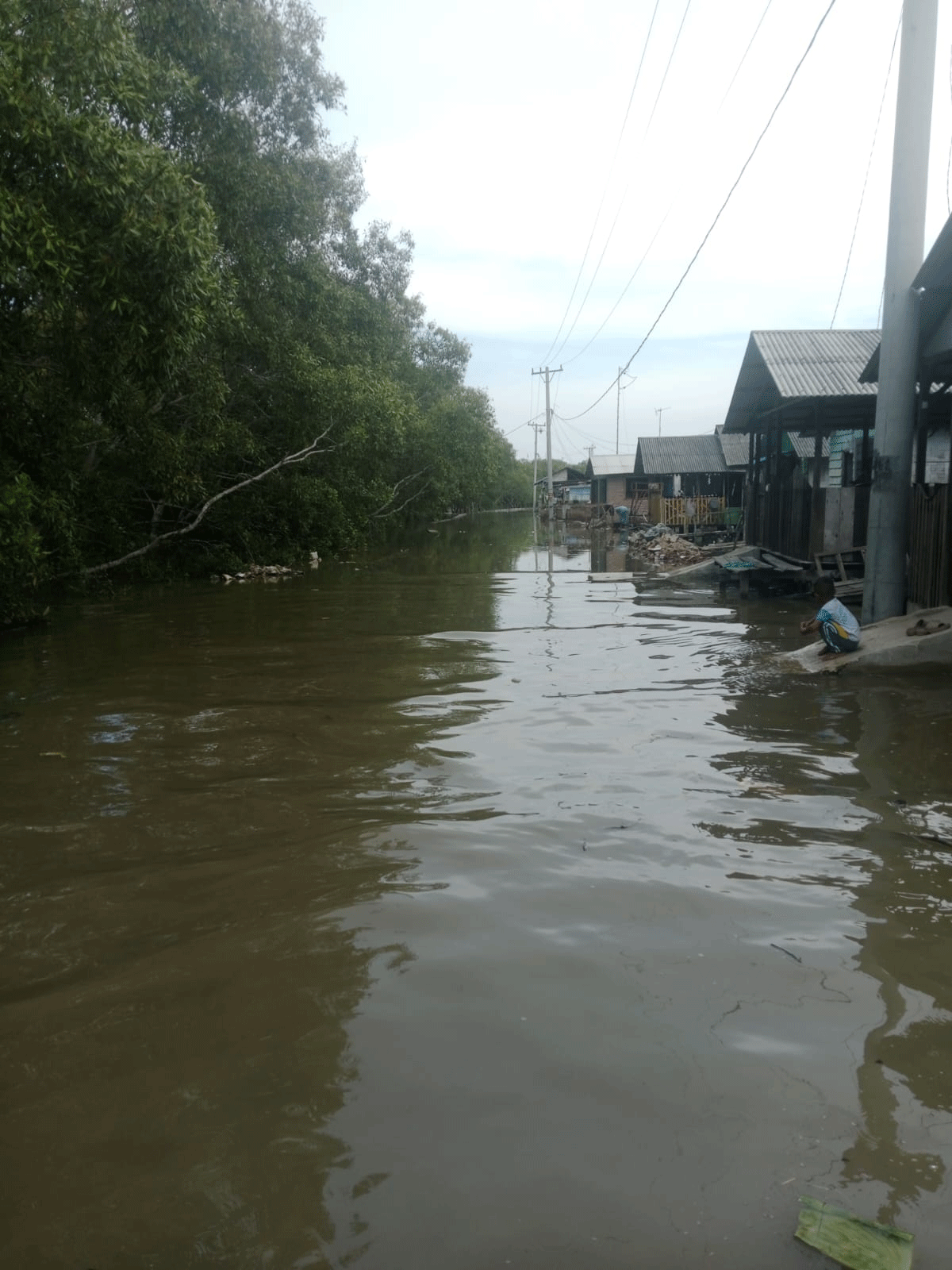 Kawasan yang dilanda banjir rob.