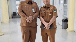 Sekretaris Daerah Solok Selatan, Syamsurizaldi bersama Kadis Nakertrans Provinsi, Firdaus Firman