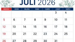 Kalender Juli 2026