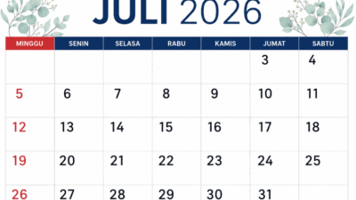 Kalender Juli 2026