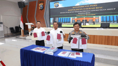 Jumpa pers Polda Riau