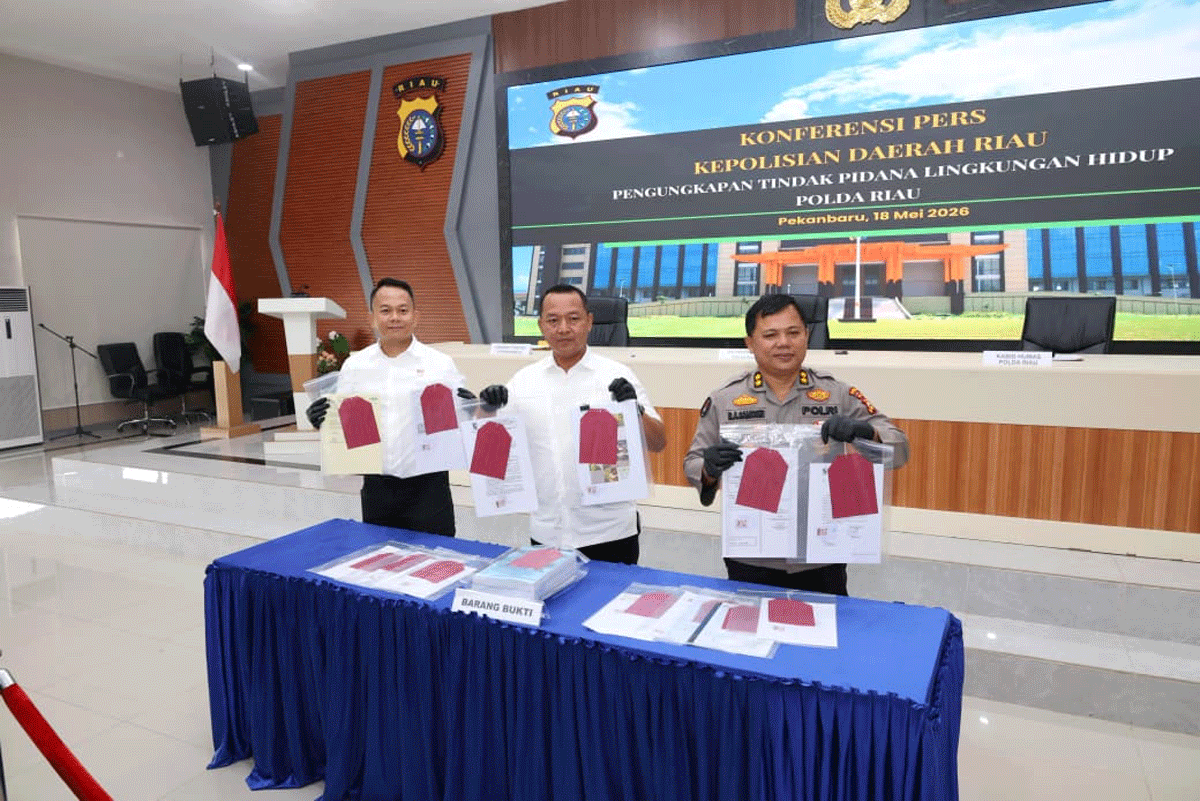 Jumpa pers Polda Riau