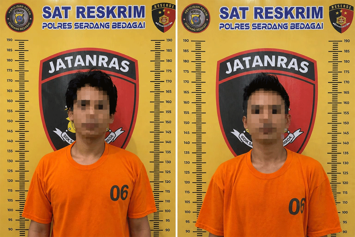Dua pelaku yang diamankan polisi