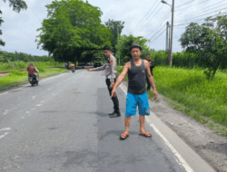 Dua Sepeda Motor Adu Banteng di Jalan Lintas Sumatera Perbaungan, Tiga Warga Dilarikan ke Rumah Sakit