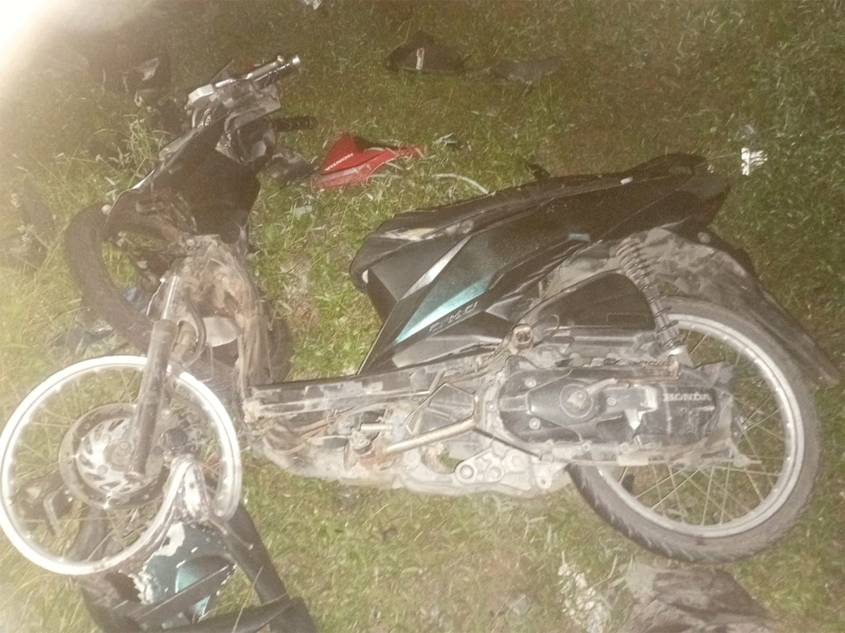 Sepedsa motor yang terlibat kecelakaan